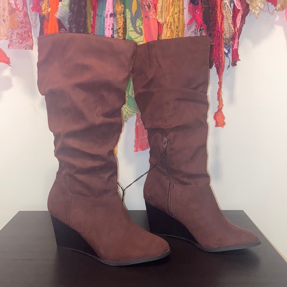 NWOB a.n.a. Bianca Scrunch Wedge Boot